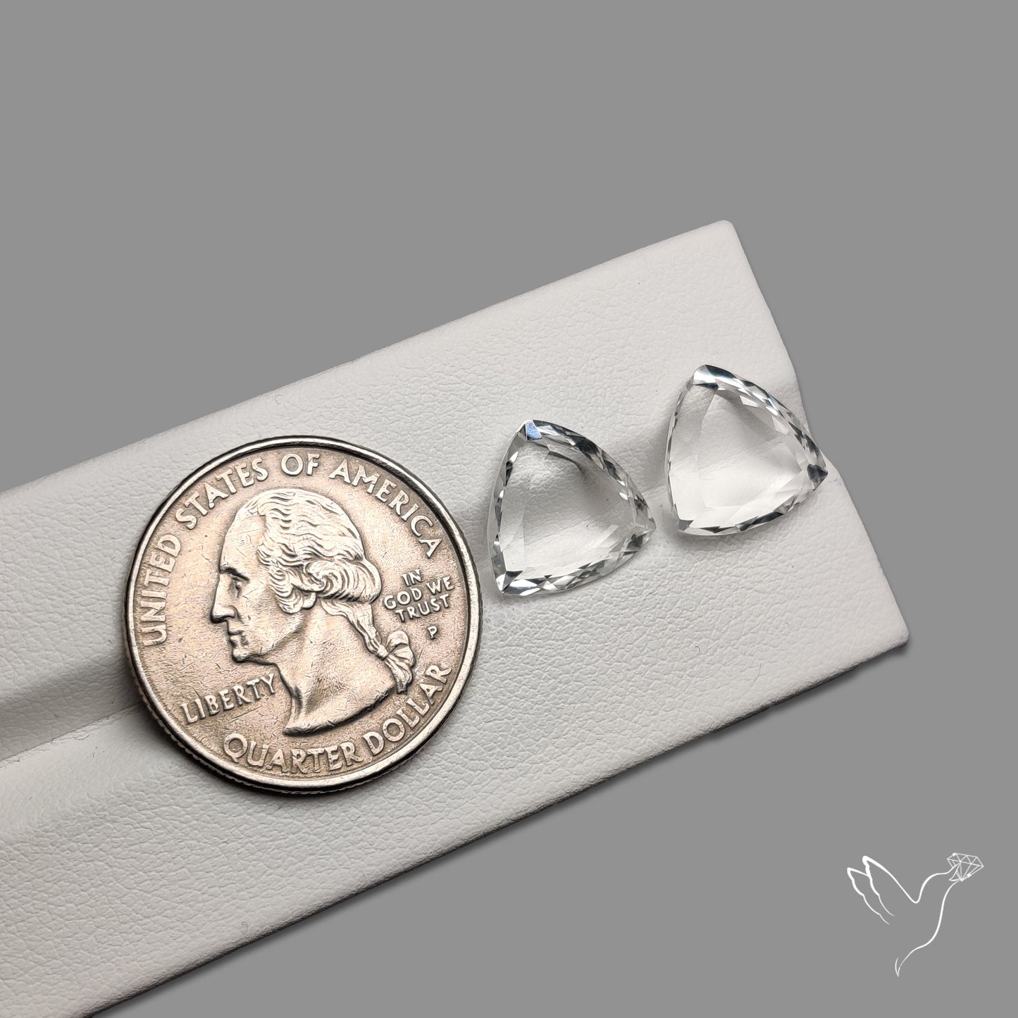 Portrait Cut Natural Himalayan Clear Quartz Pair