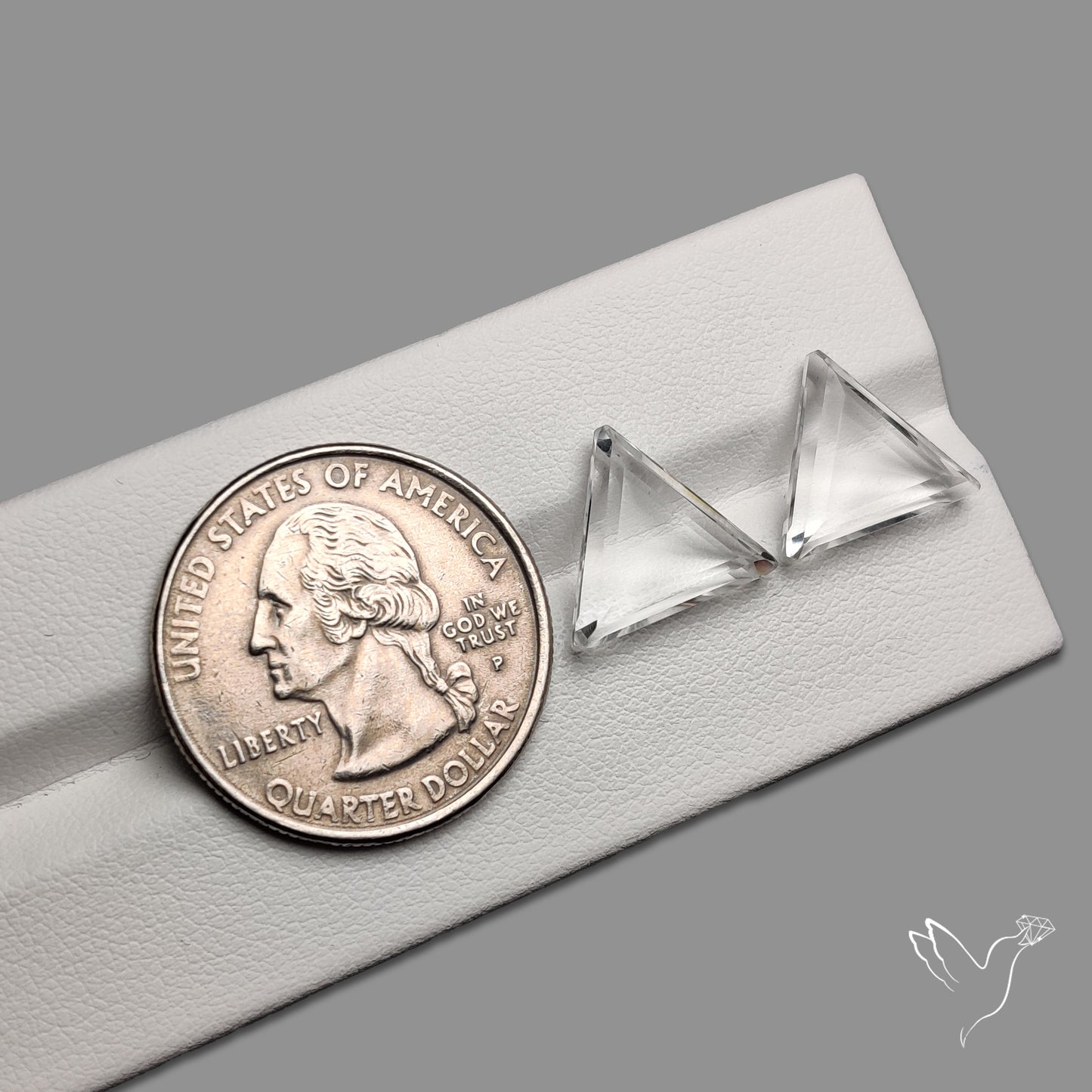 Portrait Cut Natural Himalayan Clear Quartz Pair