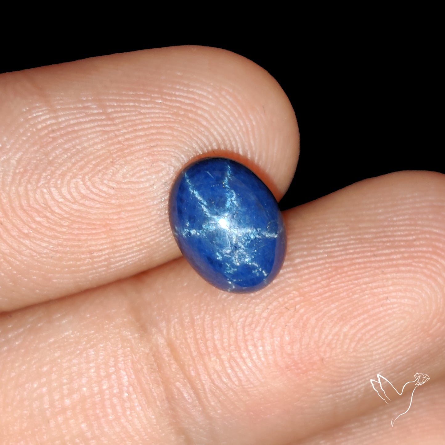 Natural Blue Star Sapphire Rare Perfect Asterism