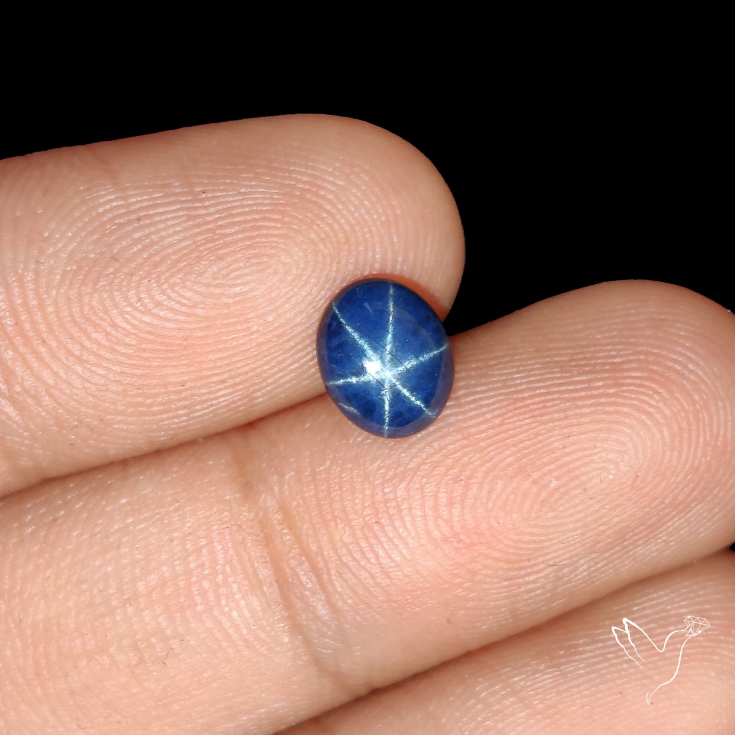 Natural Blue Star Sapphire Rare Perfect Asterism