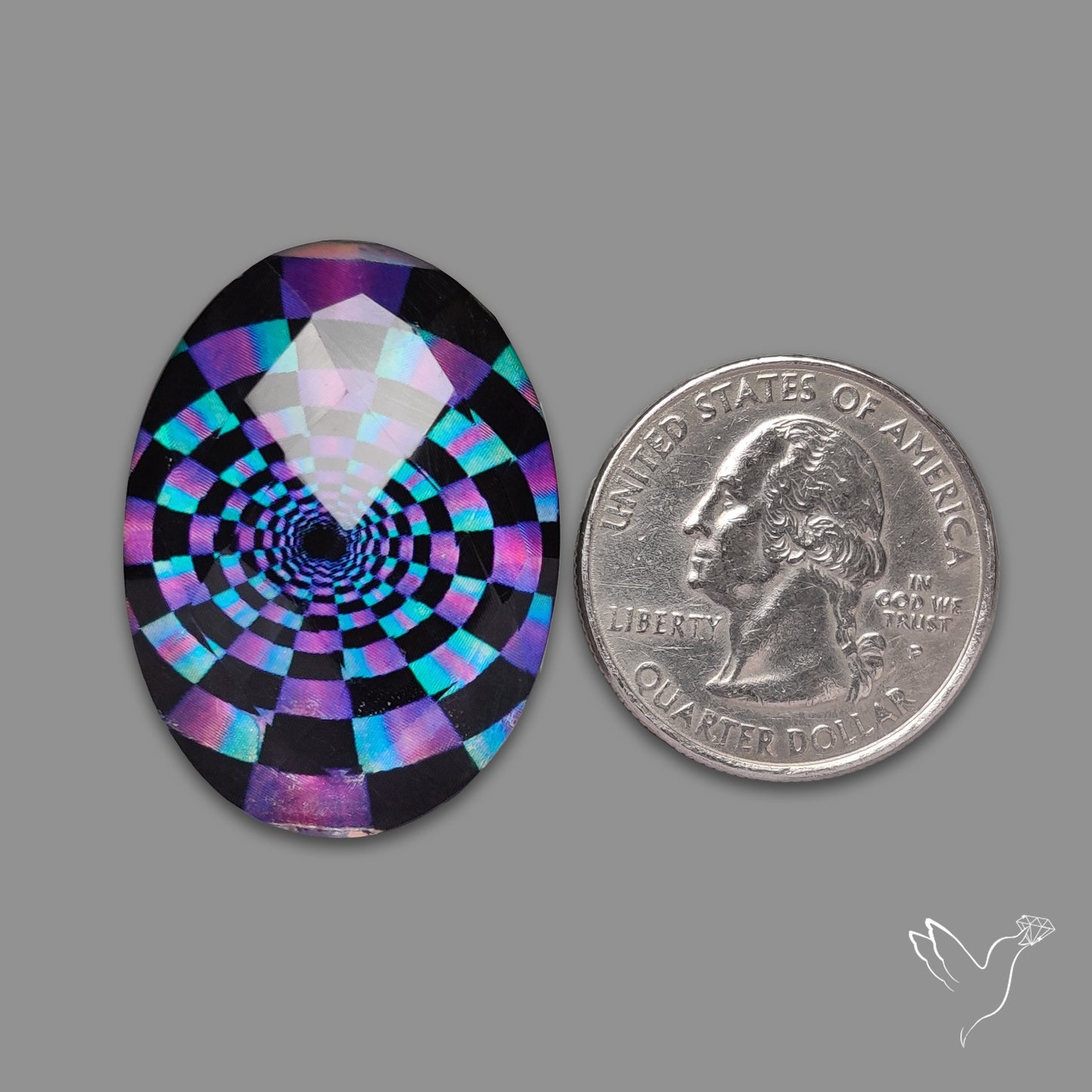 Picture Inlay in Quartz Doublet