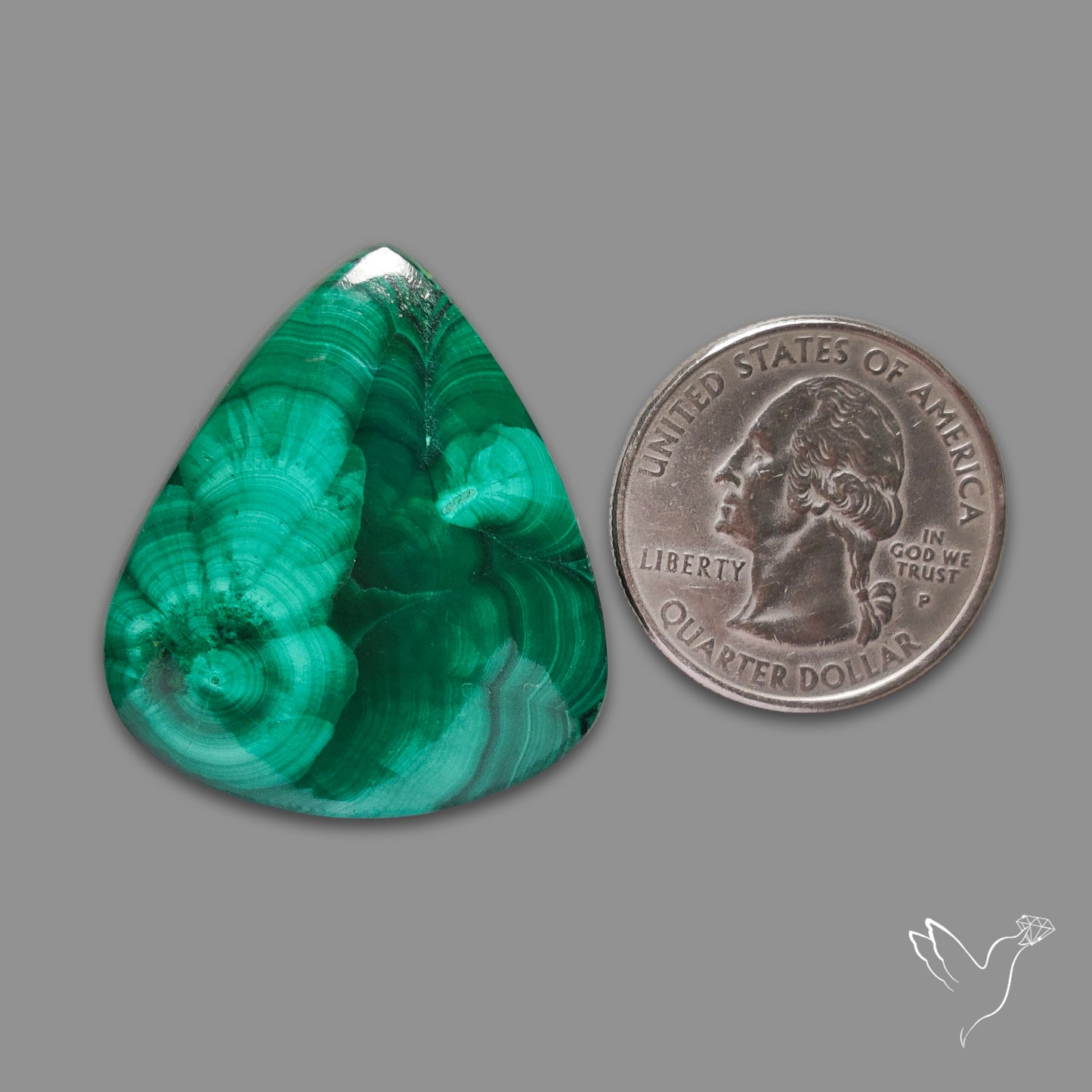 Malachite Stalactite Cabochon