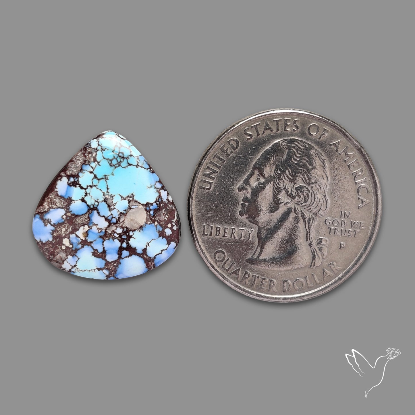 Rare Golden Hill Turquoise Cabochon (backed)