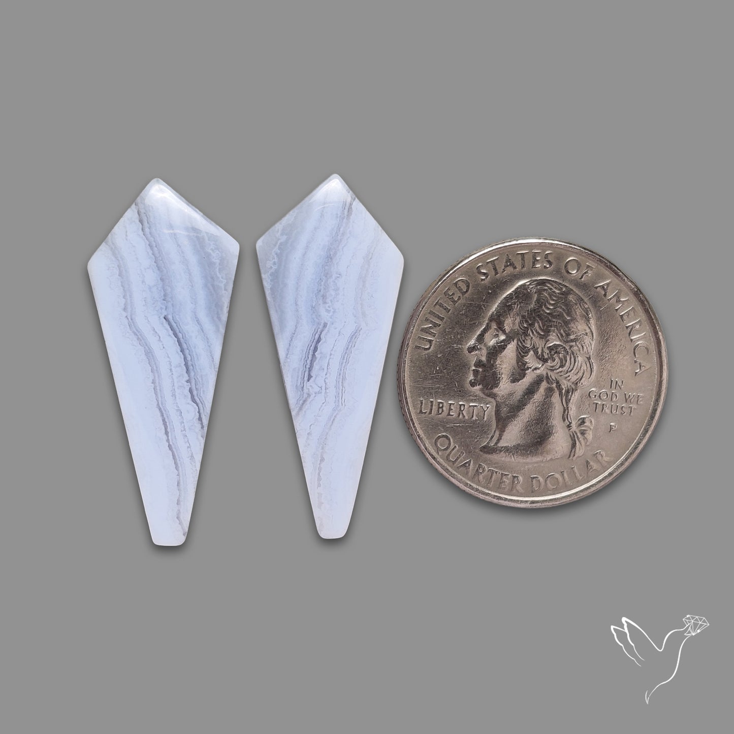 Blue Lace Agate Pair