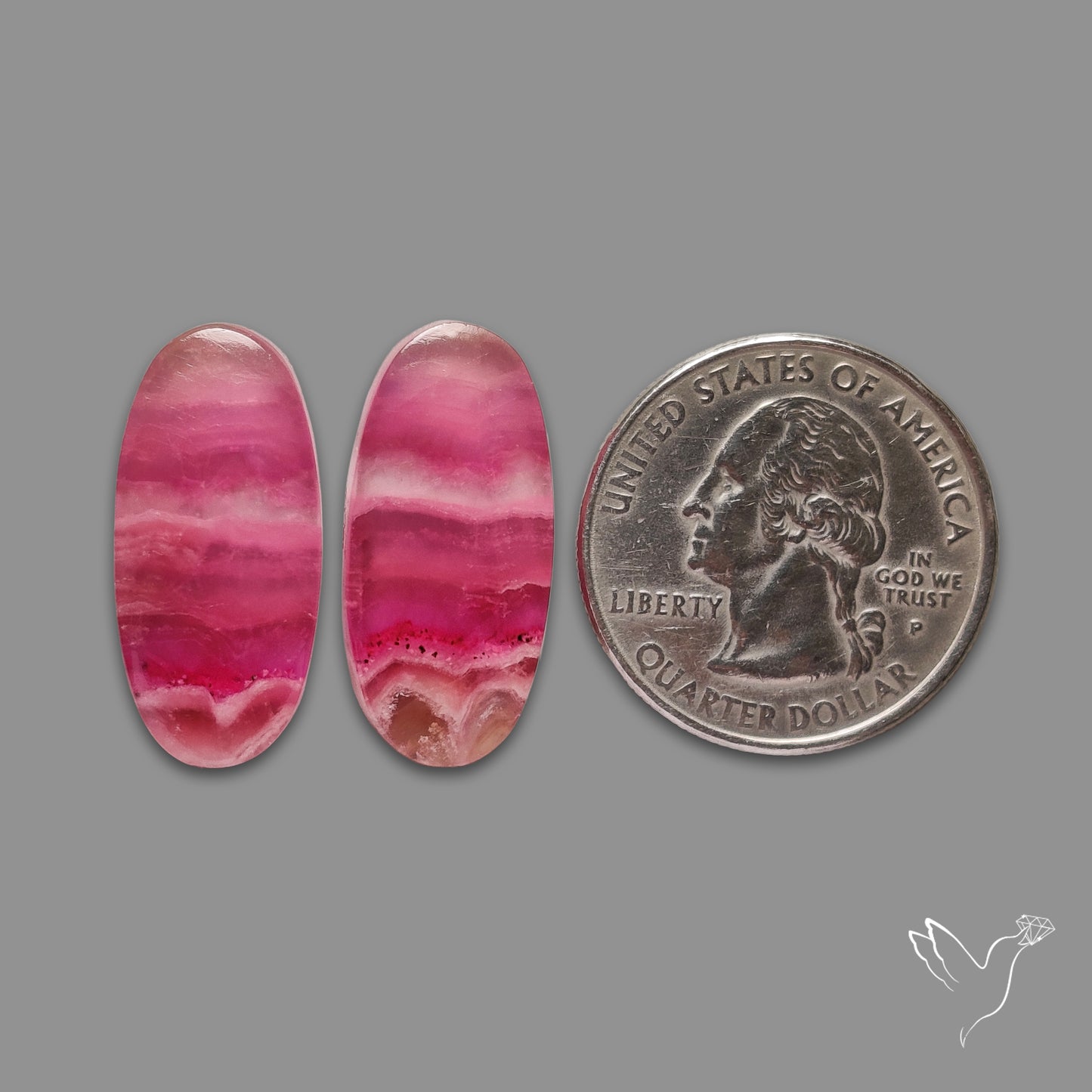 Rare Gem Cobaltoan Calcite Pair Deep Pink