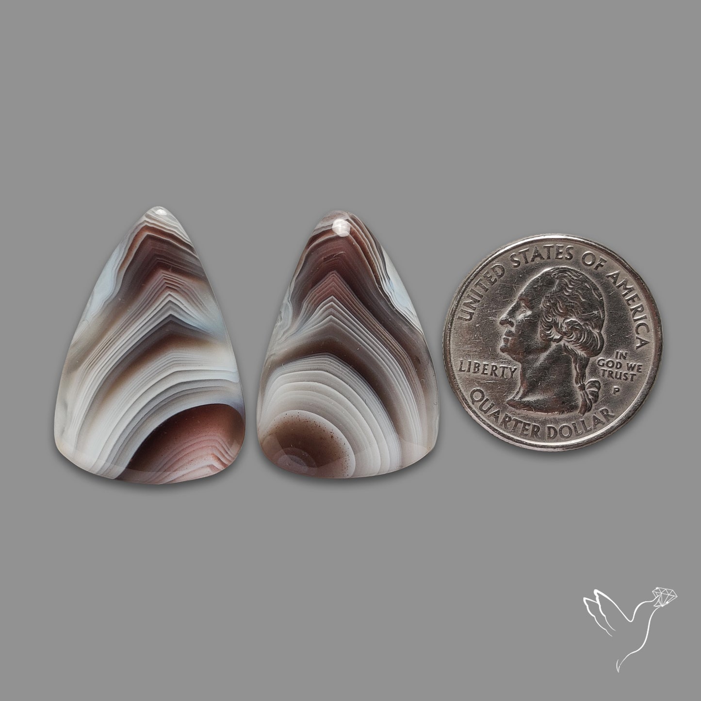 Botswana Agate Pair