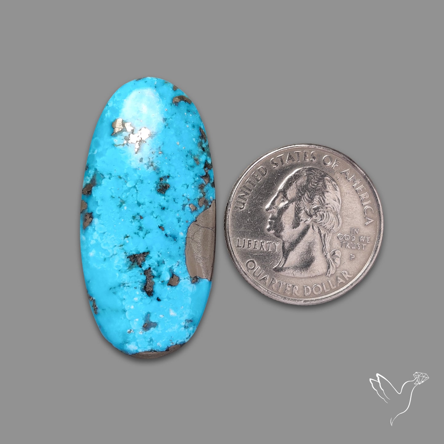 Morenci Turquoise With Pyrite Inclusions