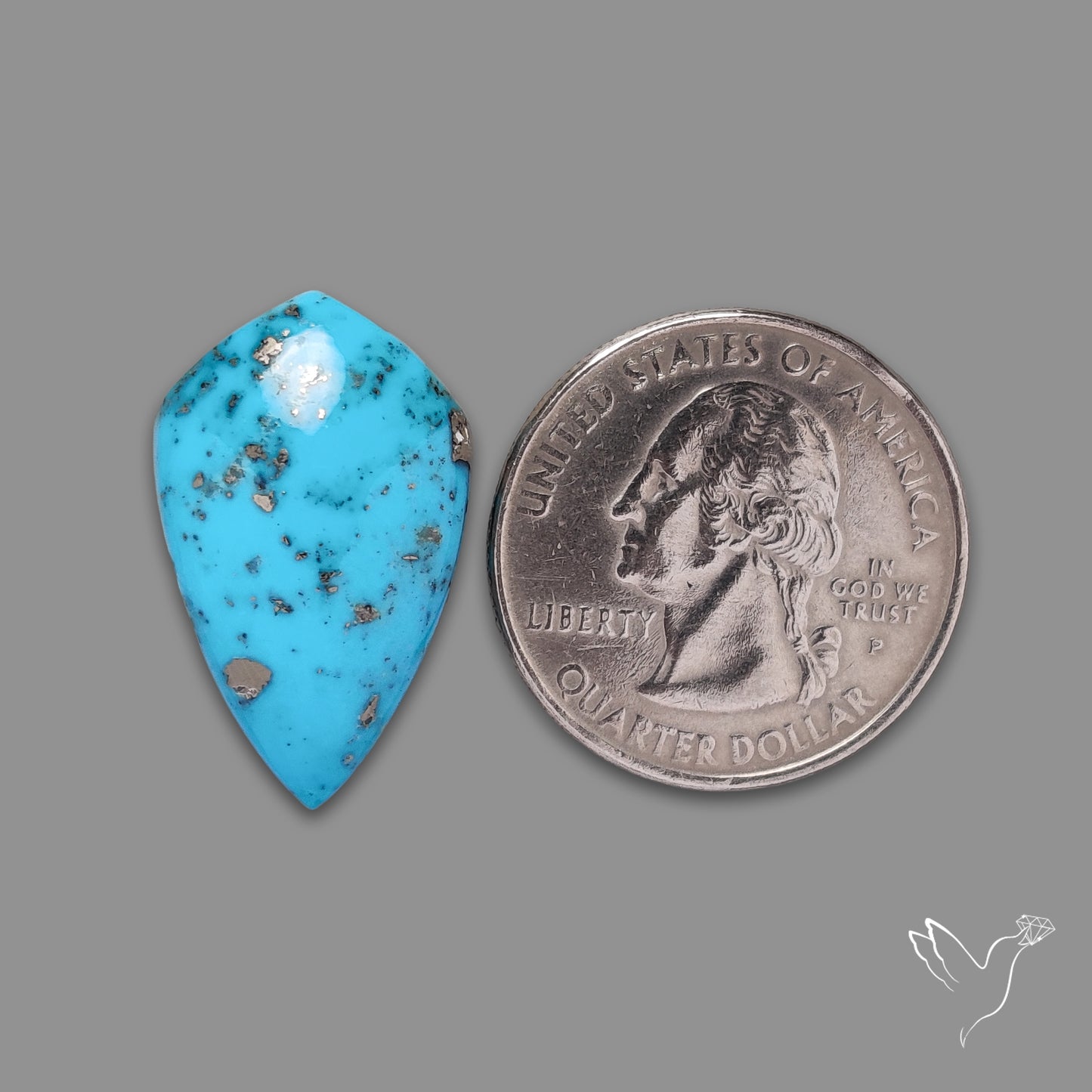 Morenci Turquoise With Pyrite Inclusions