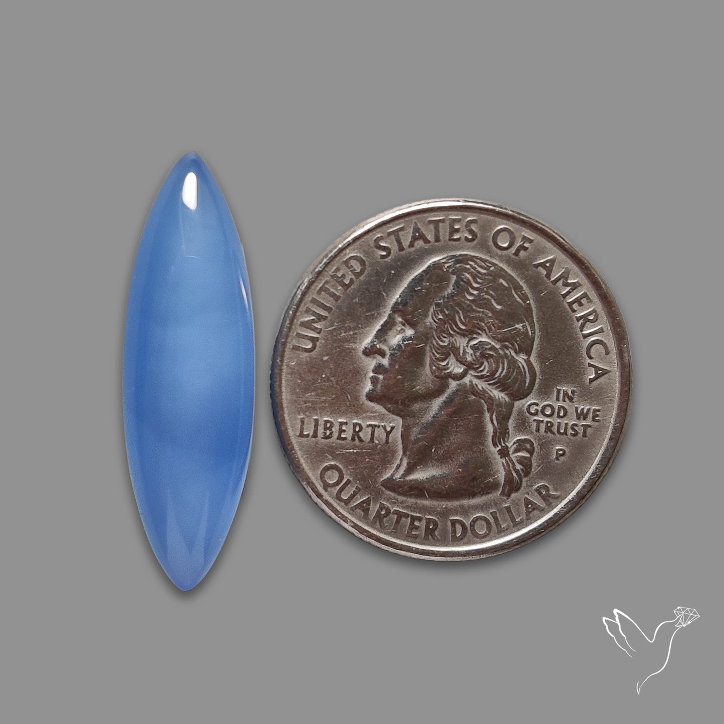 Namibian Blue Chalcedony Coffin