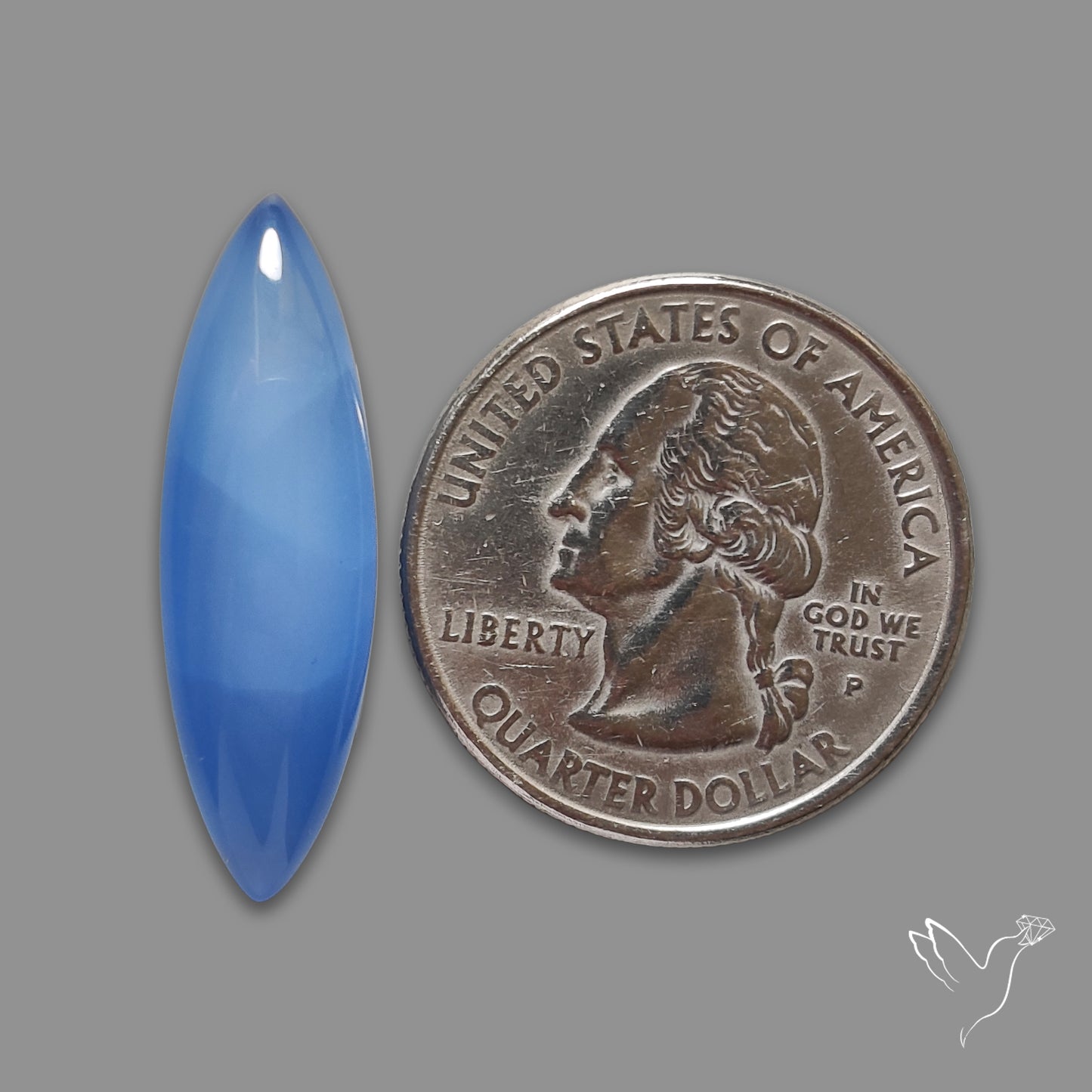 Namibian Blue Chalcedony Gem Chalcedony Cabochon