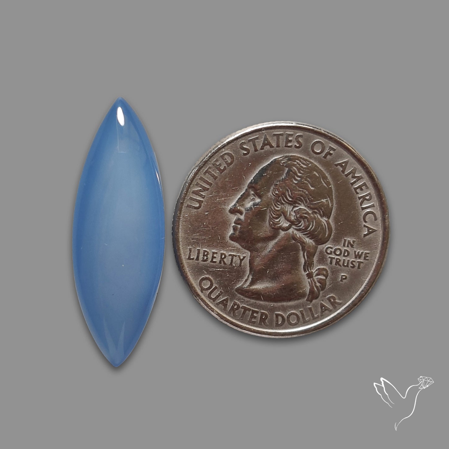 Namibian Blue Chalcedony Gem Chalcedony Cabochon
