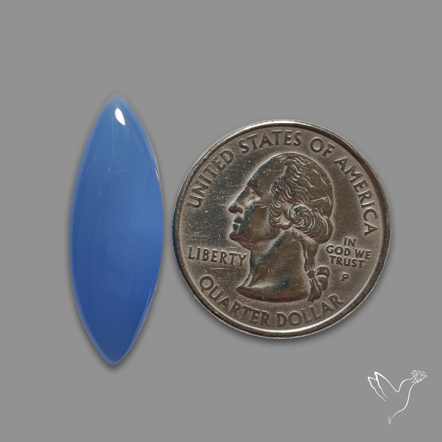 Namibian Blue Chalcedony Gem Chalcedony Cabochon