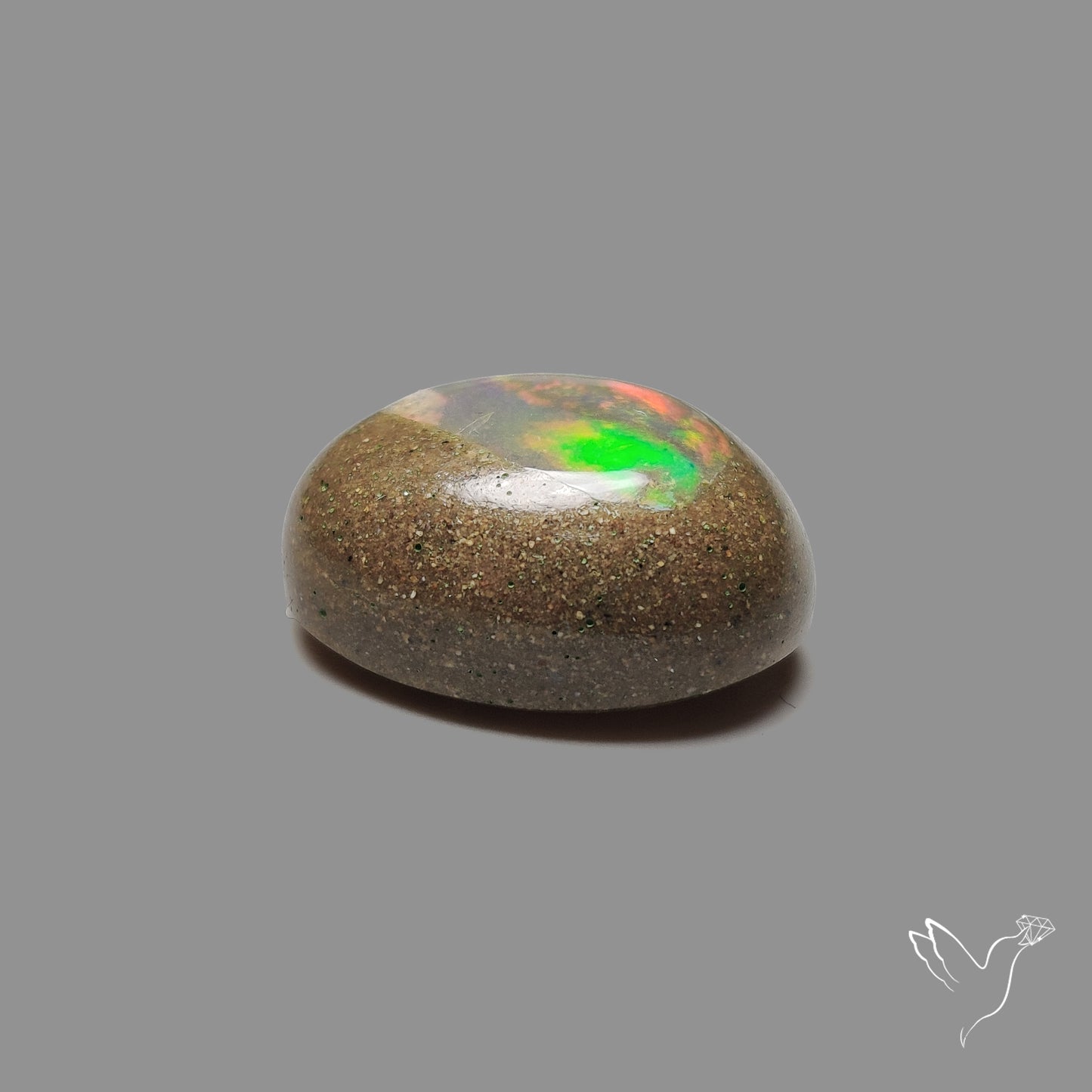 Boulder Galaxy Ethiopian Opal Inlay Cabochon