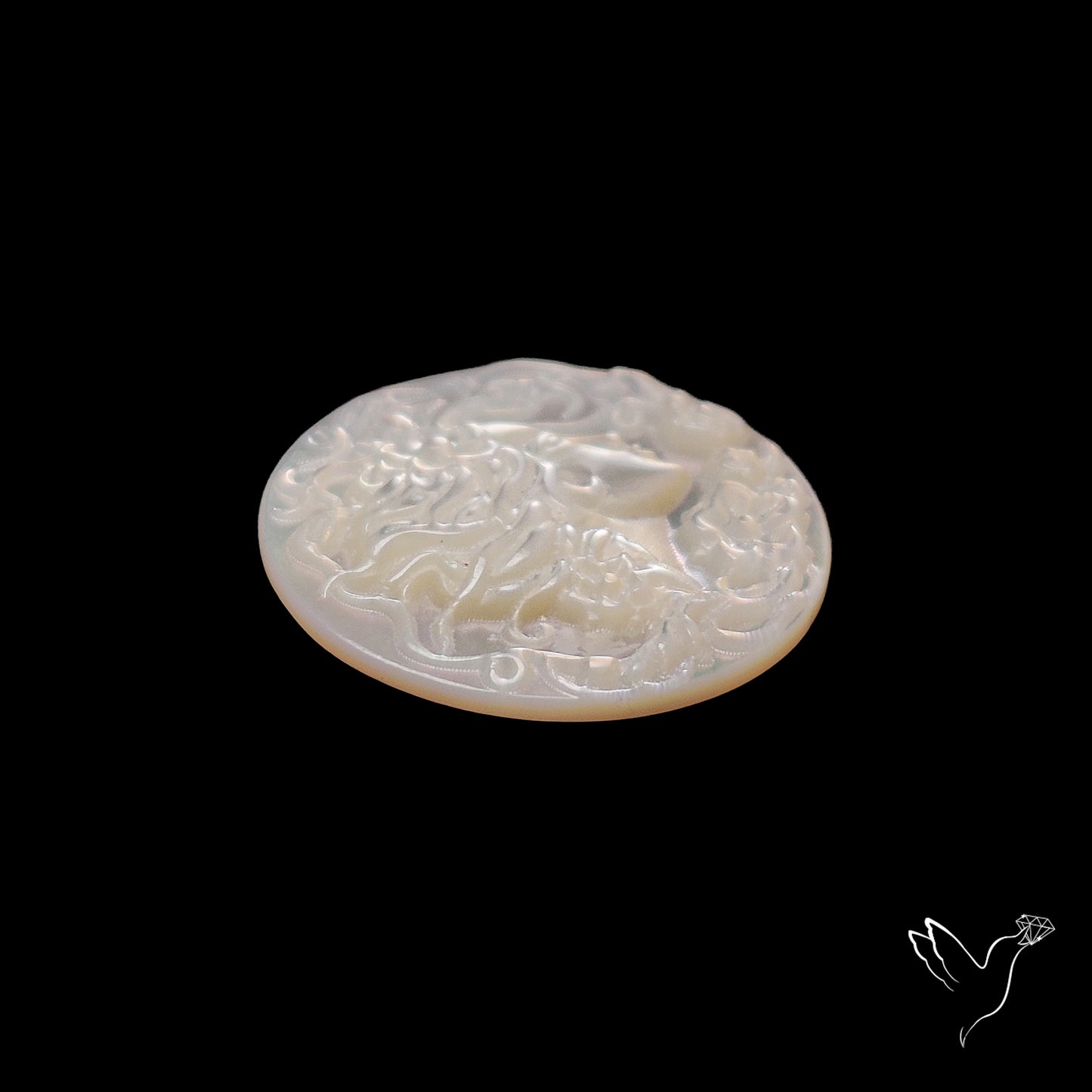 Mother Of Pearl Medusa Head Carving