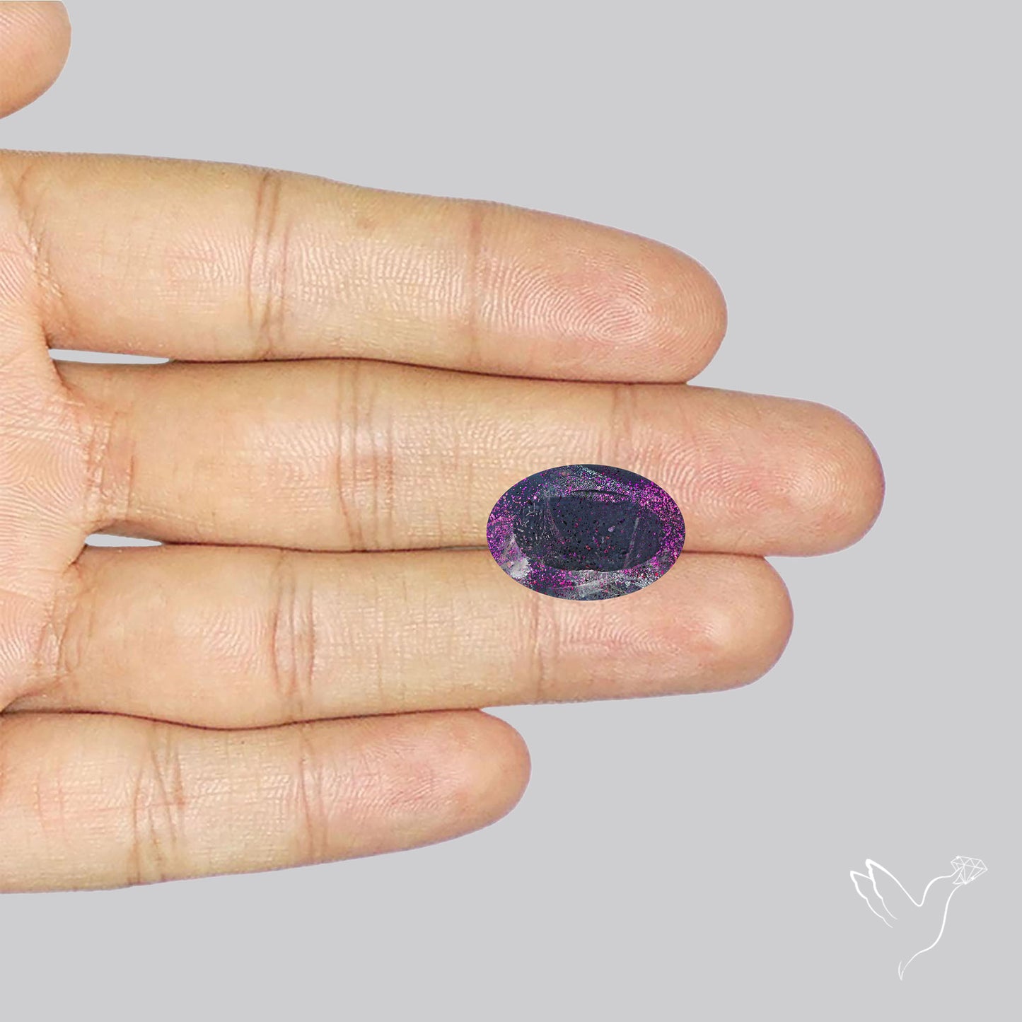 Rare Brazilian Pink Fire Covellite aka Pink Fire Quartz Cabochon