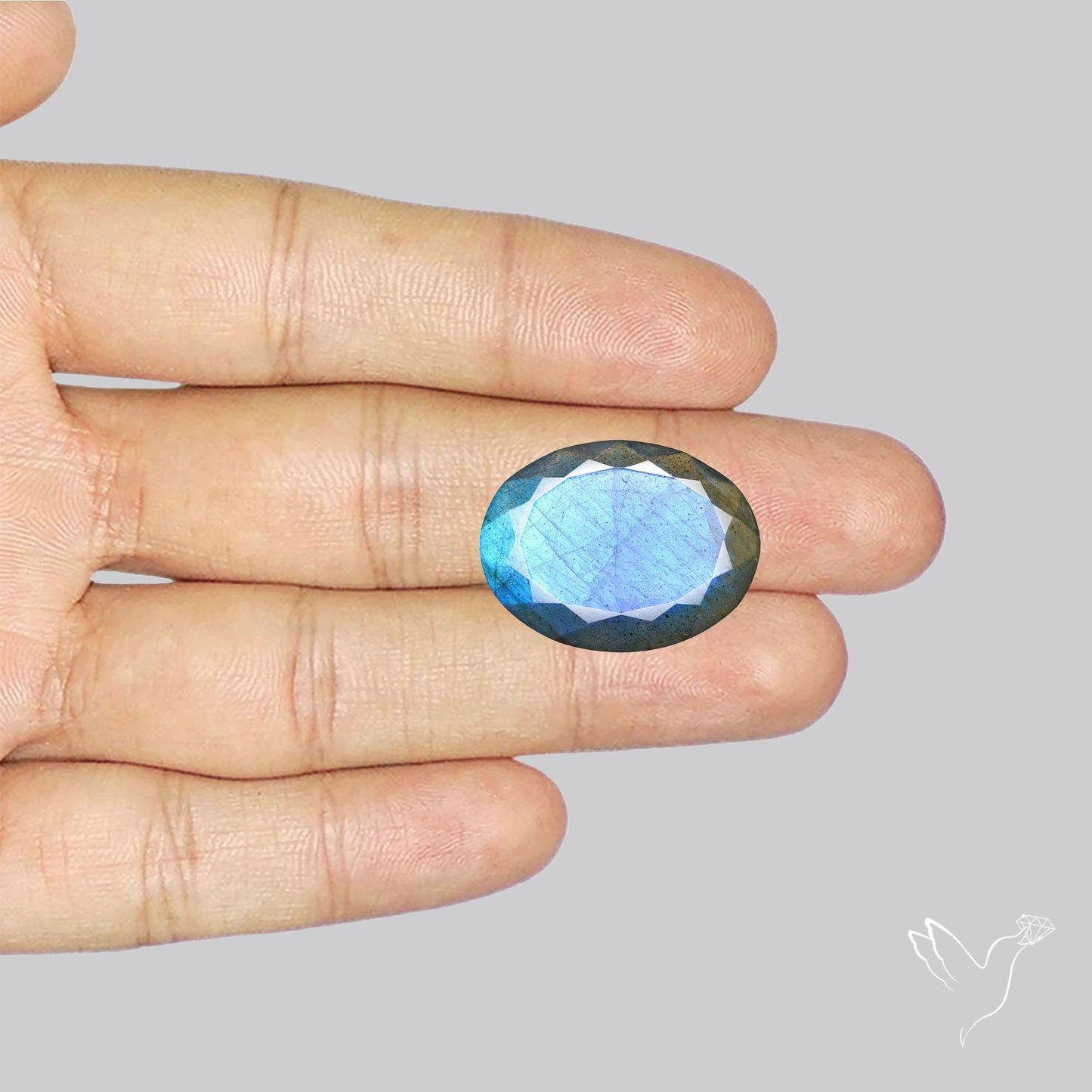 Blue Labradorite Faceted High Grade Fine Gemstone