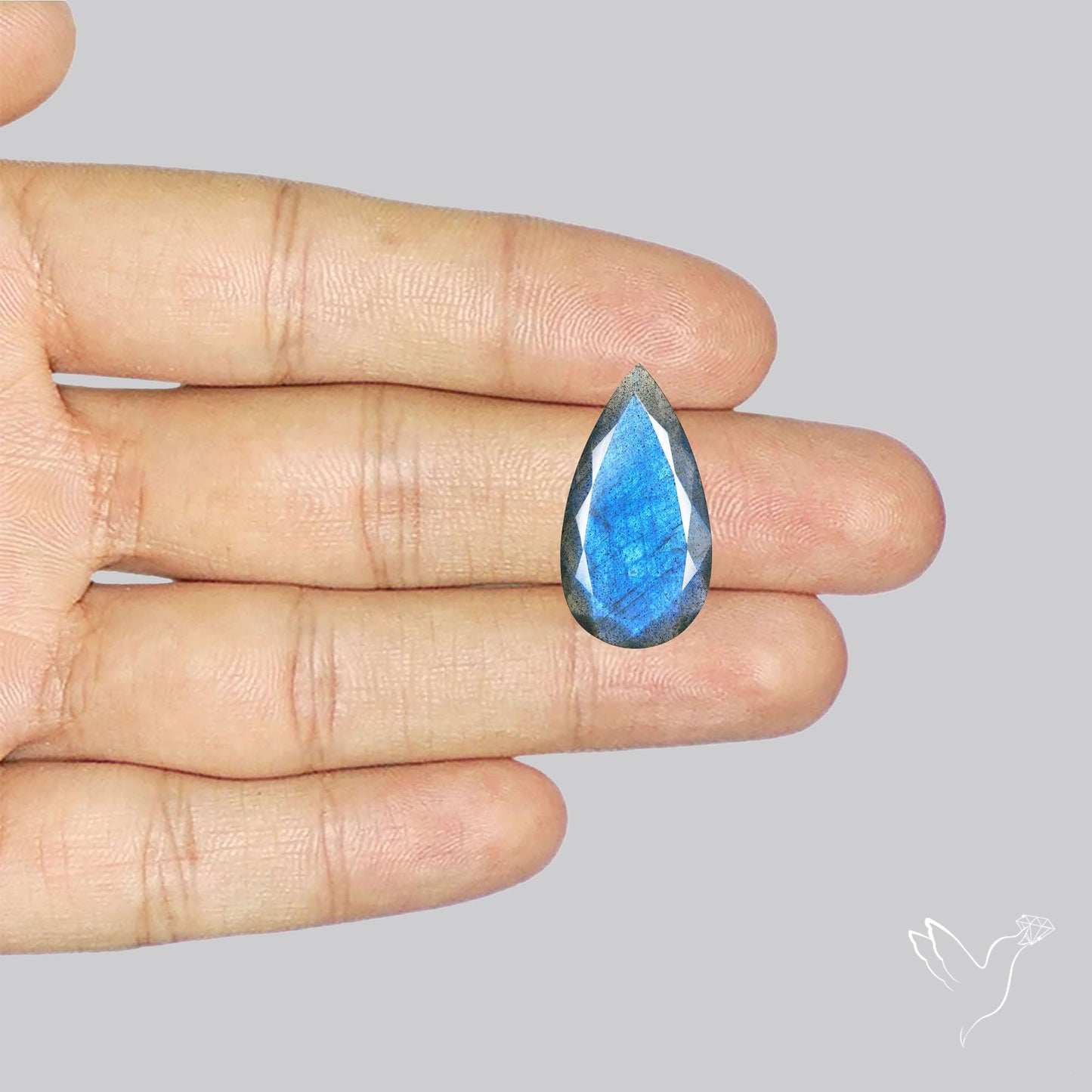 Blue Labradorite Faceted High Grade Fine Gemstone