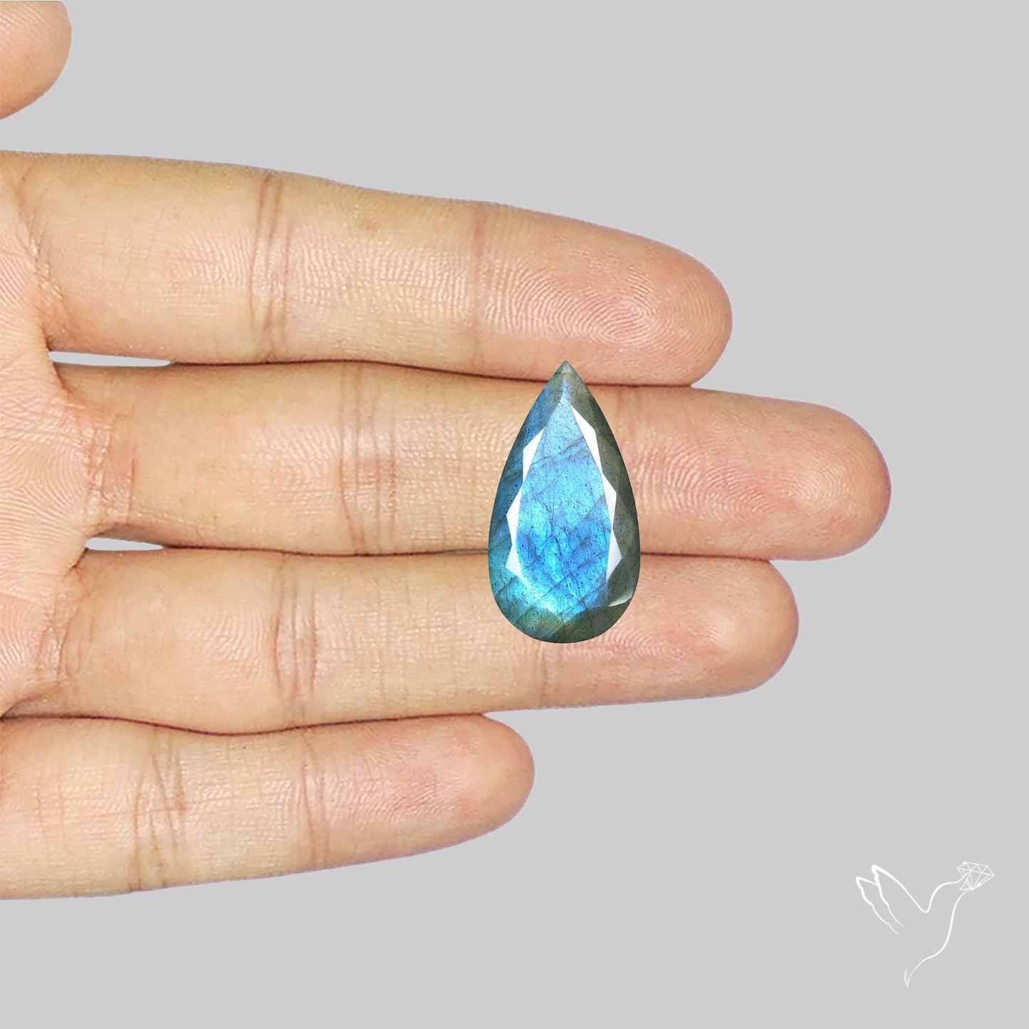 Blue Labradorite Faceted High Grade Fine Gemstone