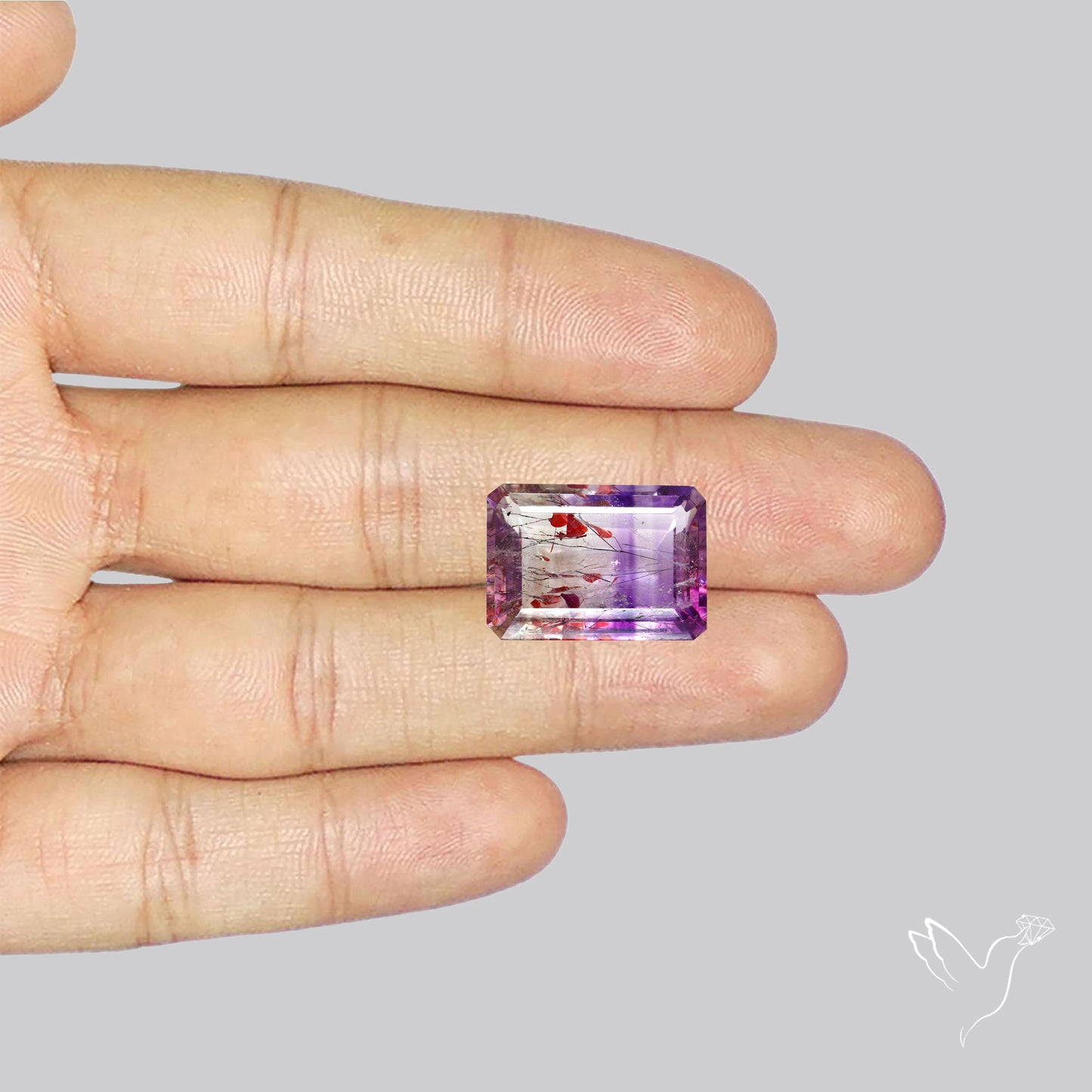 Faceted Lepidocrocite In Amethyst Super Seven Amethyst Fine Gemstone