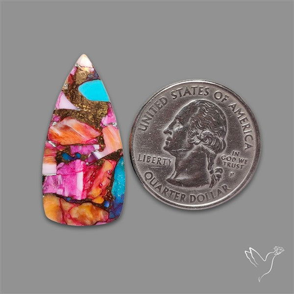 Spiny Oyster Mohave Turquoise Cabochon