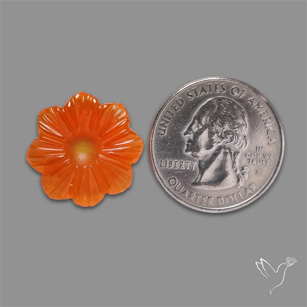 Carnelian Agate Flower Carving