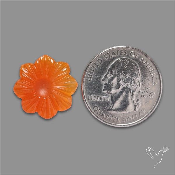 Carnelian Agate Flower Carving
