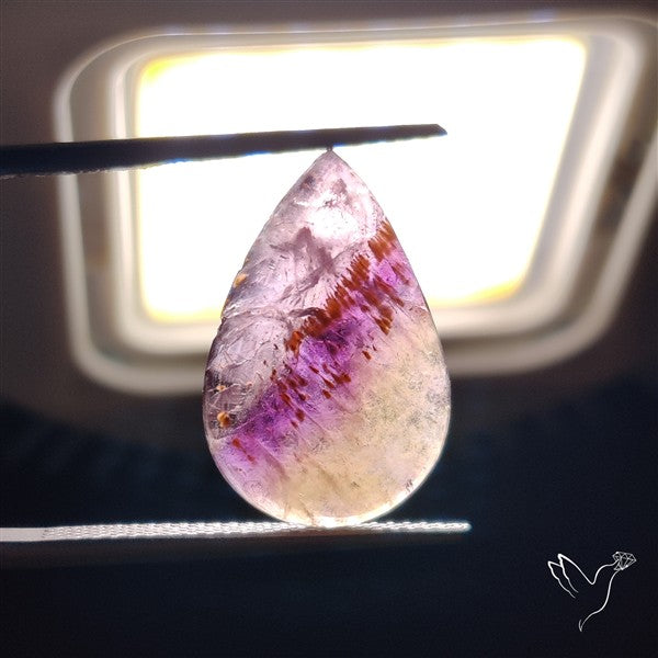 Super Seven Amethyst with Cacoxenite Cabochon