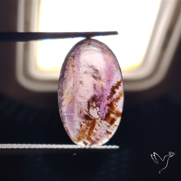 Super Seven Amethyst with Cacoxenite Cabochon