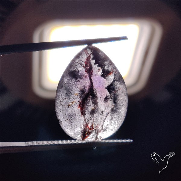 Super Seven Amethyst with Cacoxenite Cabochon