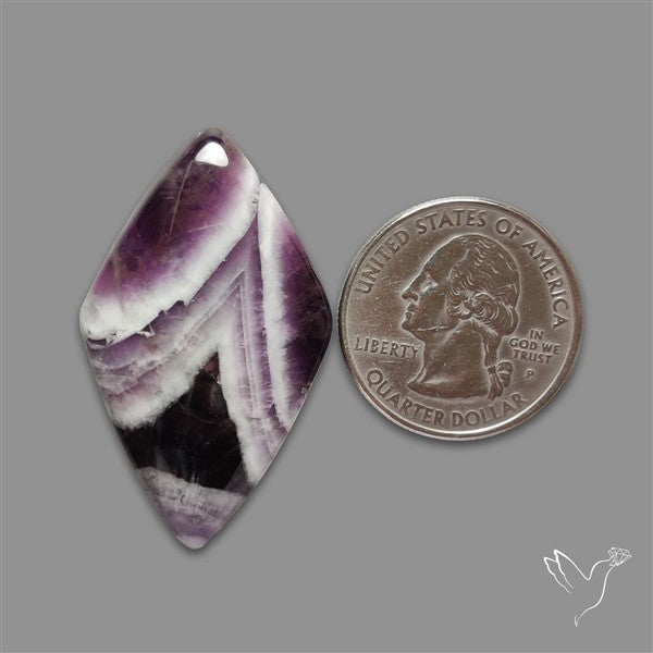 Chevron Amethyst Cabochon