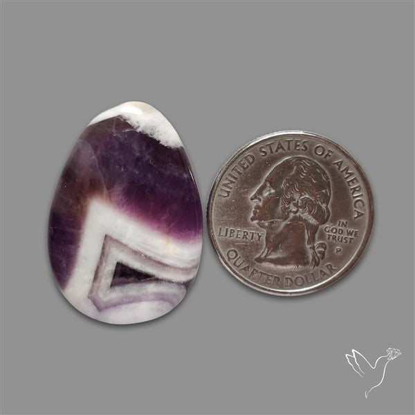 Chevron Amethyst Cabochon