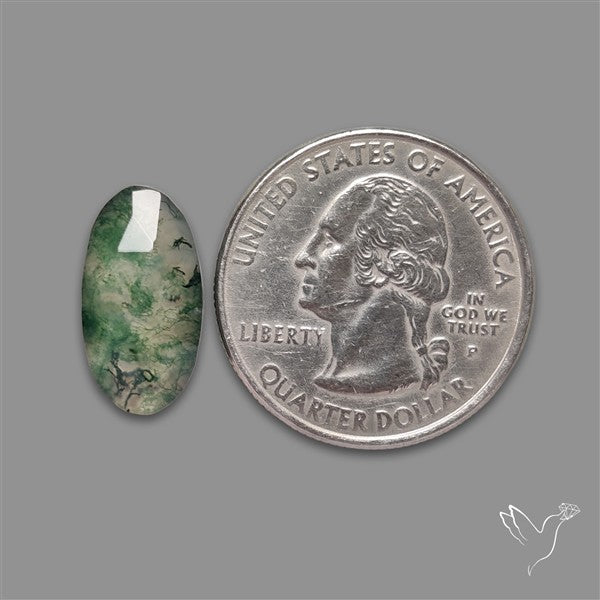 Rose Cut Moss Agate