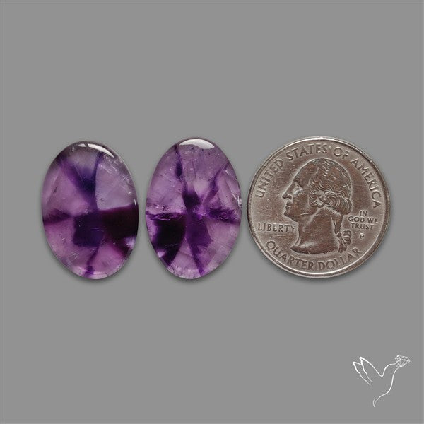 Trapiche Amethyst Pair
