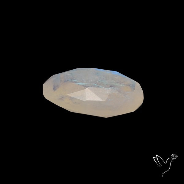 Rose Cut Faceted Rainbow Moonstone
