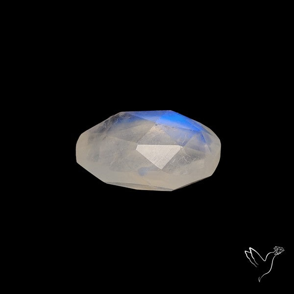 Rose Cut Faceted Rainbow Moonstone