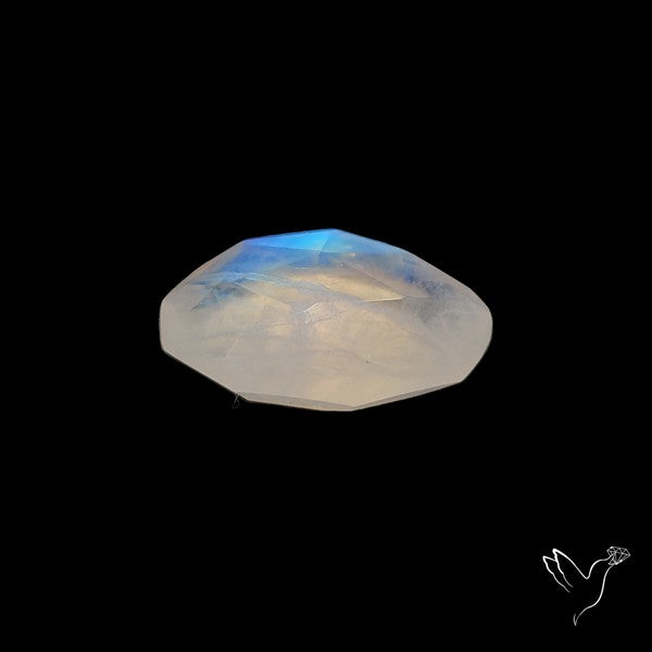 Rose Cut Faceted Rainbow Moonstone