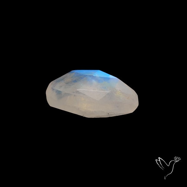 Rose Cut Faceted Rainbow Moonstone
