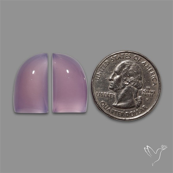 Lavender Chalcedony Pair