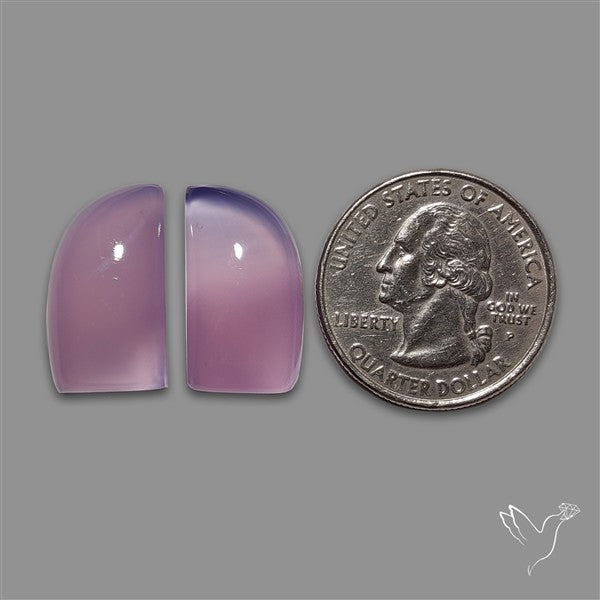 Lavender Chalcedony Pair