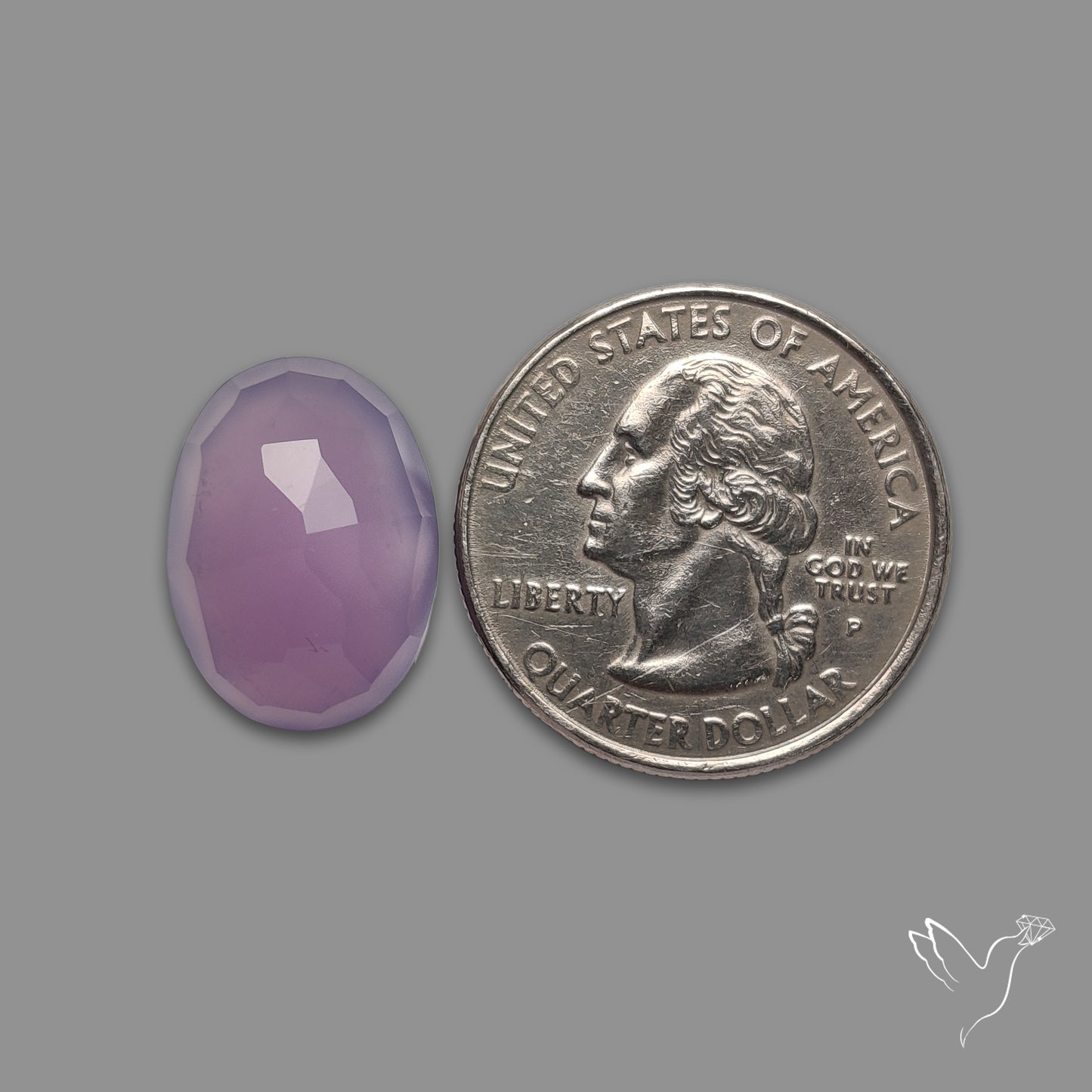 Rose Cut Lavender Chalcedony