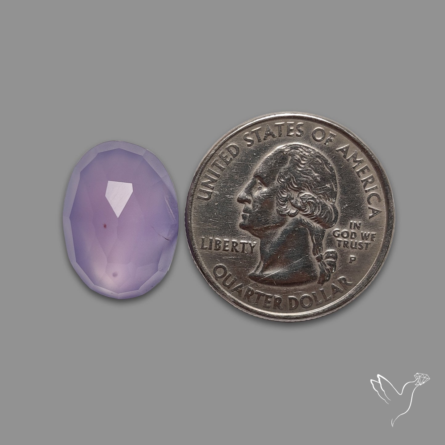 Rose Cut Lavender Chalcedony