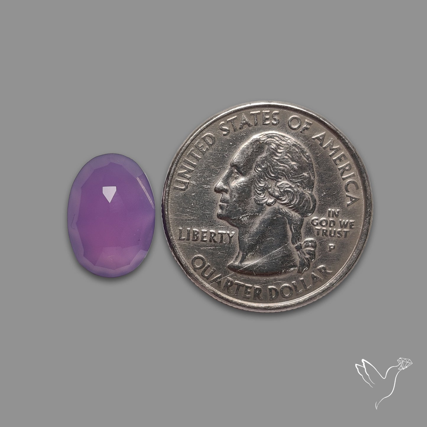 Rose Cut Lavender Chalcedony