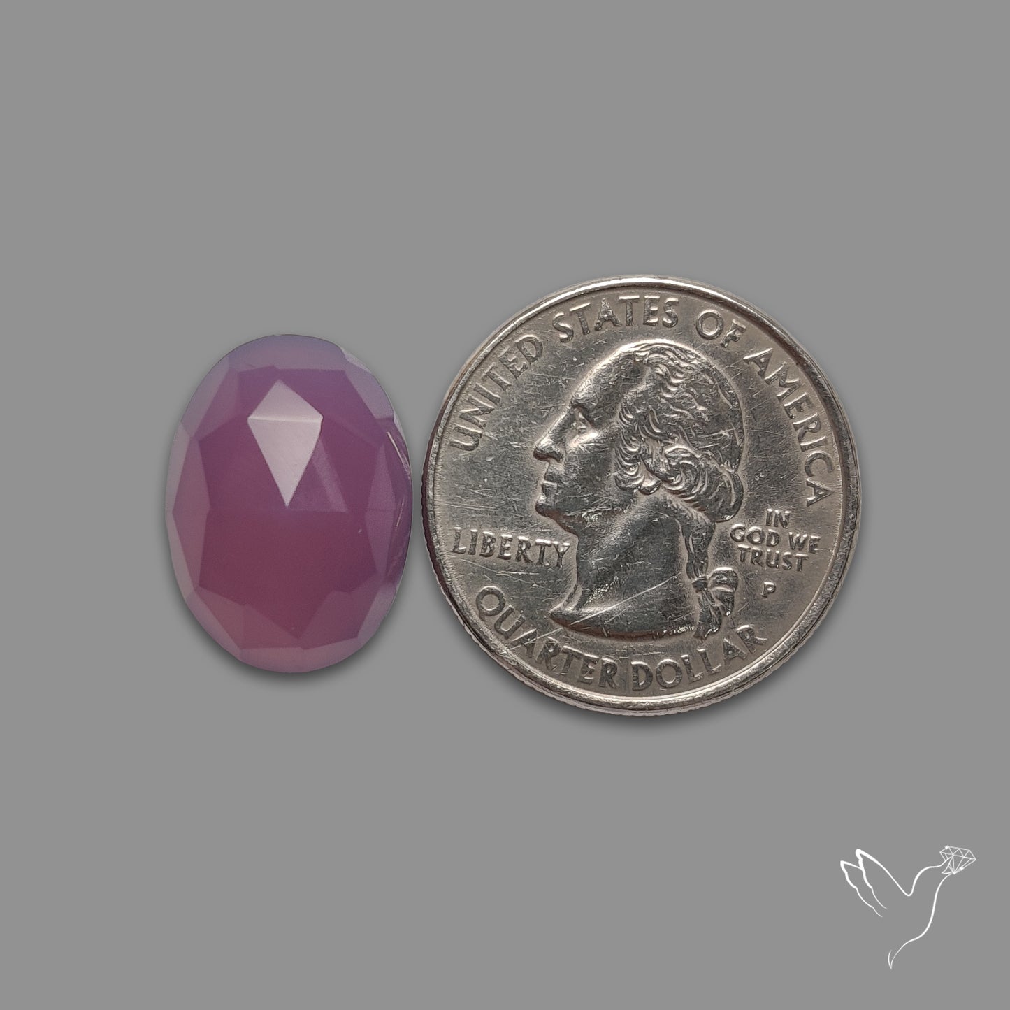 Rose Cut Lavender Chalcedony