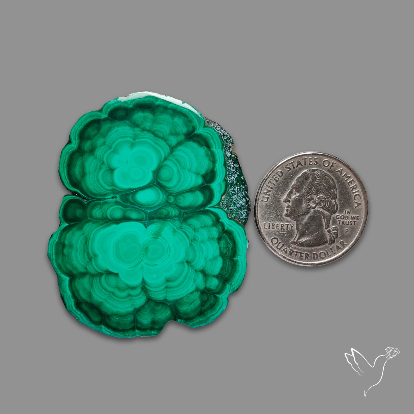 Malachite Stalactite Slice