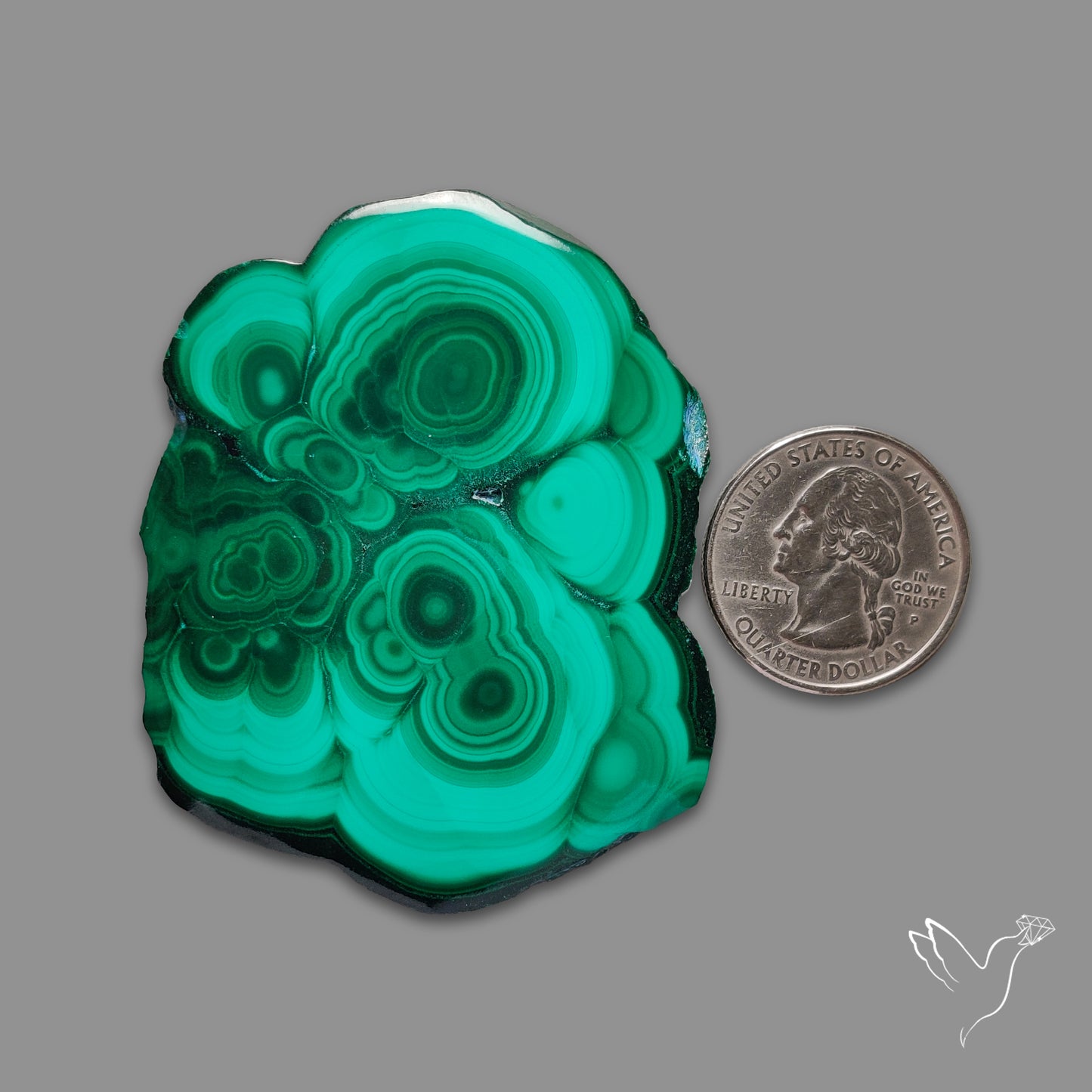 Malachite Stalactite Slice