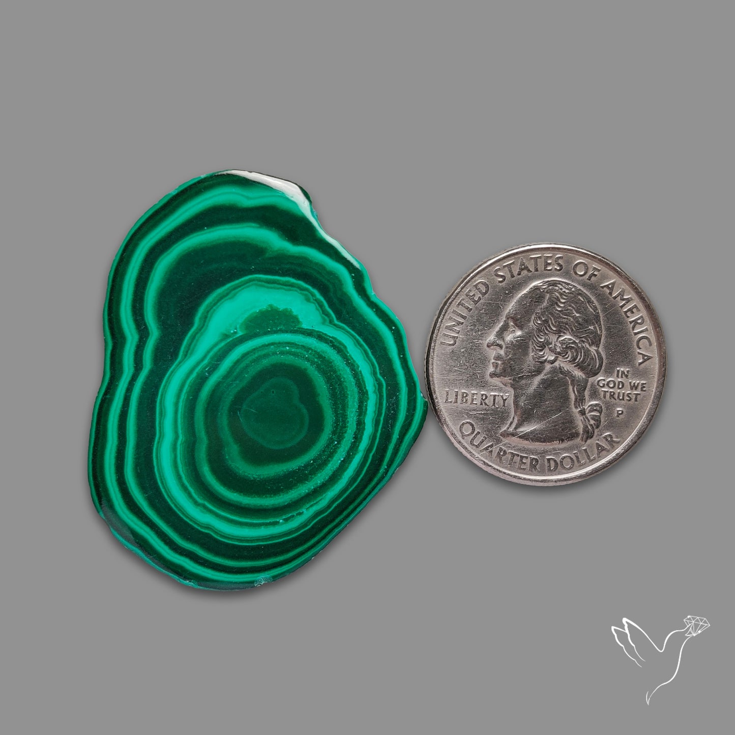 Malachite Stalactite Slice