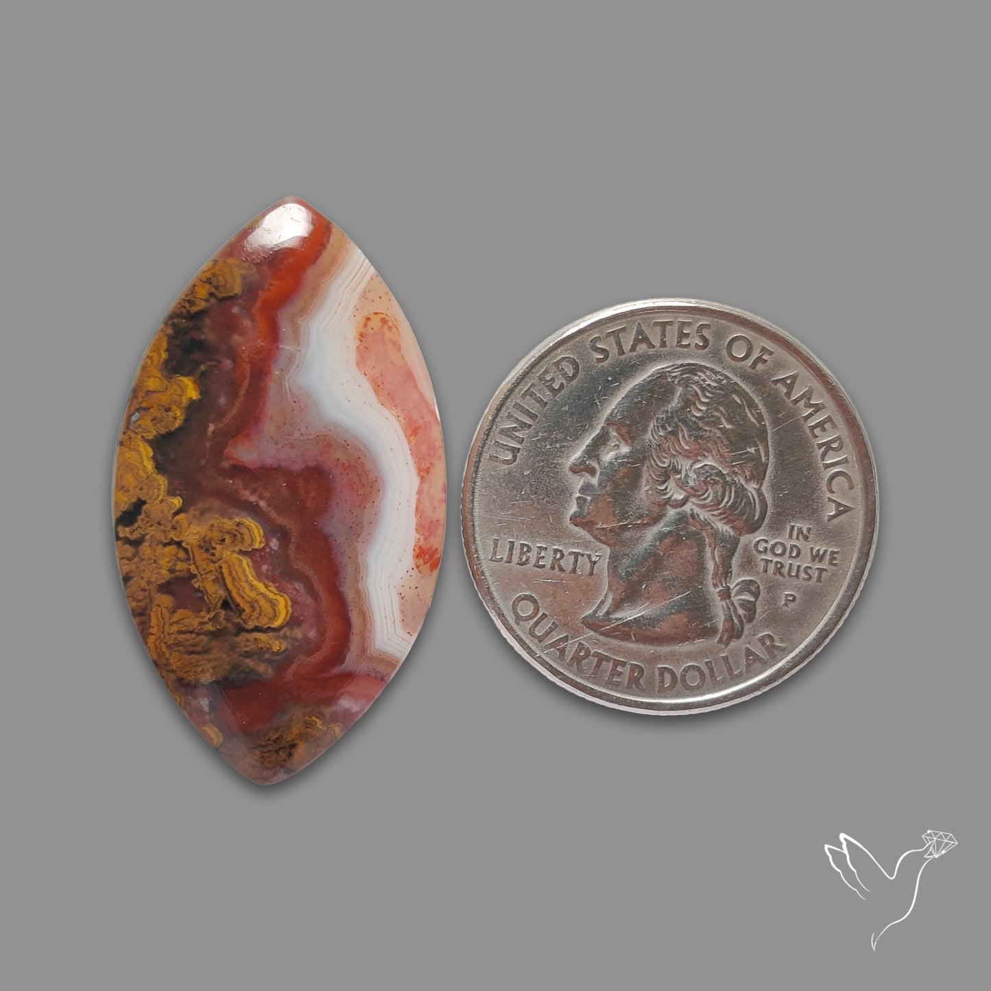 Moroccan Seam Agate Cabochon