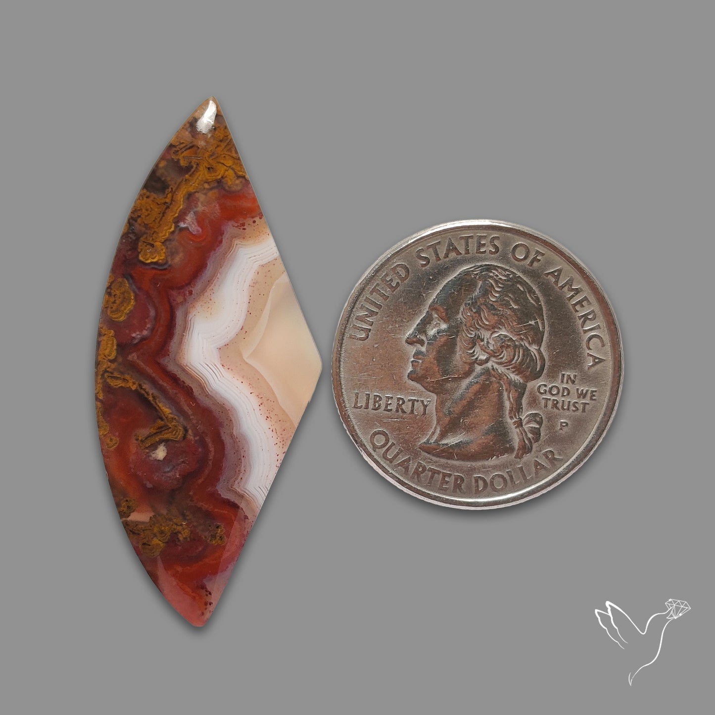 Moroccan Seam Agate Cabochon