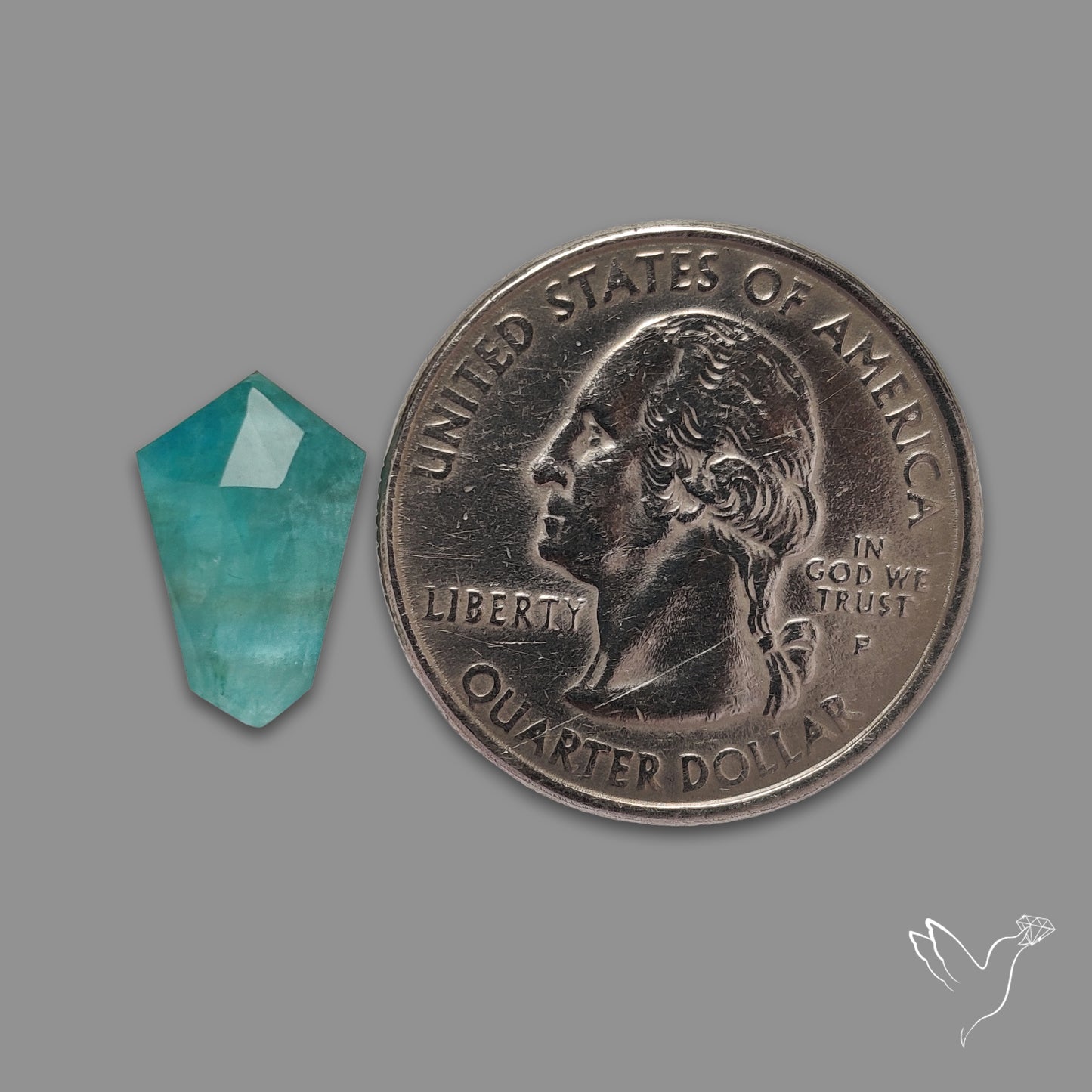 Apatite Doublet with Natural Clear Quartz Rose Cut