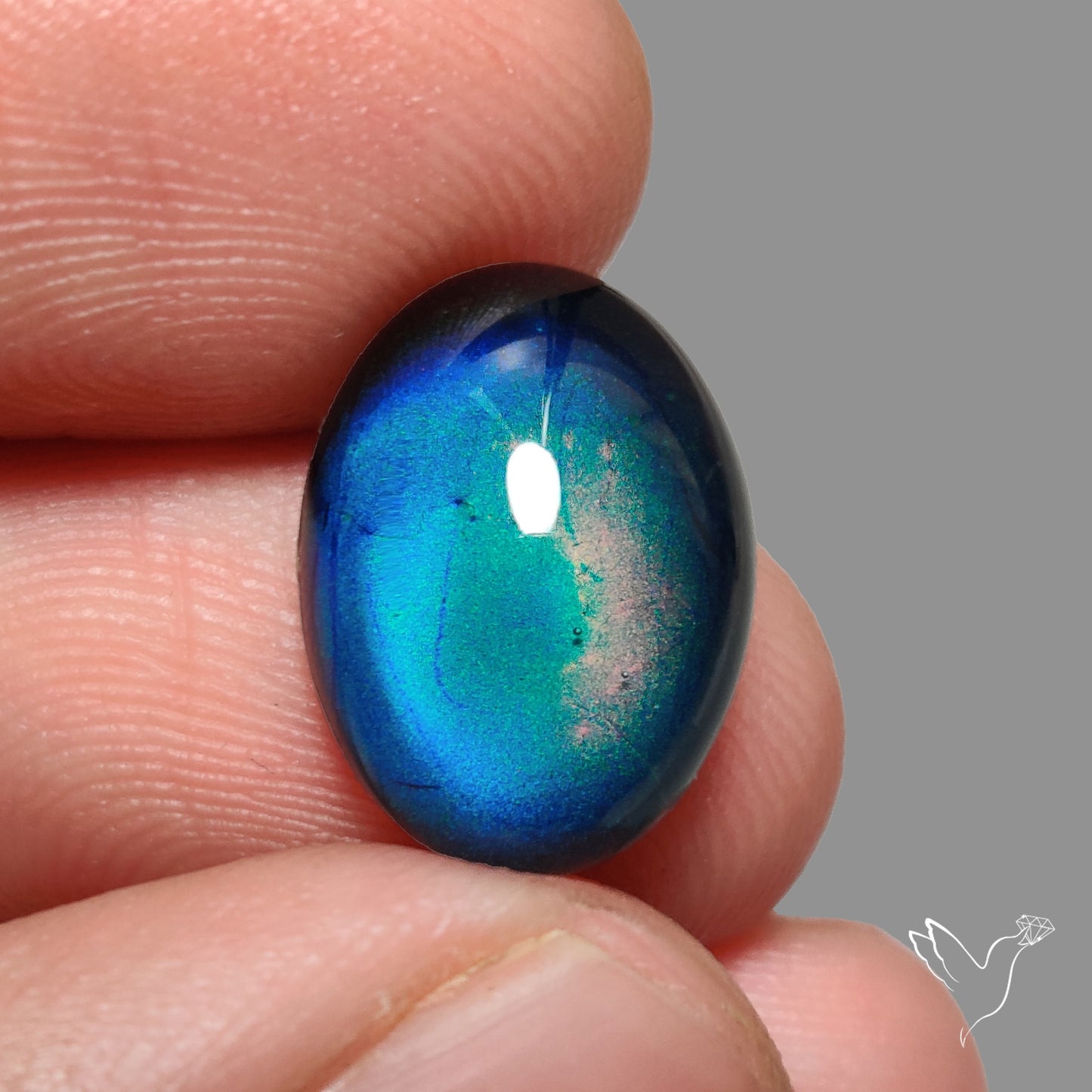 Mood Stone Cabochon Color Change Treated